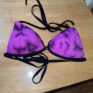 Victoria secret swim pink purple tie dye push up triangle bikini top